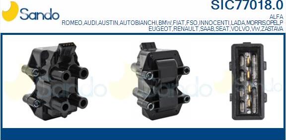 Sando SIC77018.0 - Bobina d'accensione www.autoricambi360.it