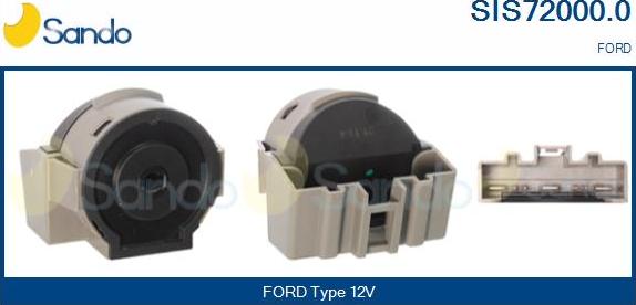 Sando SIS72000.0 - Interruttore, Accensione / motorino d'avviamento www.autoricambi360.it