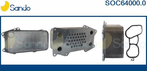 Sando SOC64000.0 - Radiatore olio, Olio motore www.autoricambi360.it
