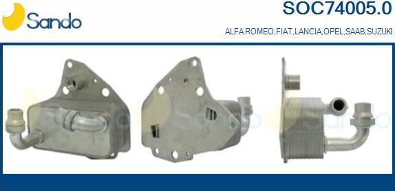 Sando SOC74005.0 - Radiatore olio, Olio motore www.autoricambi360.it