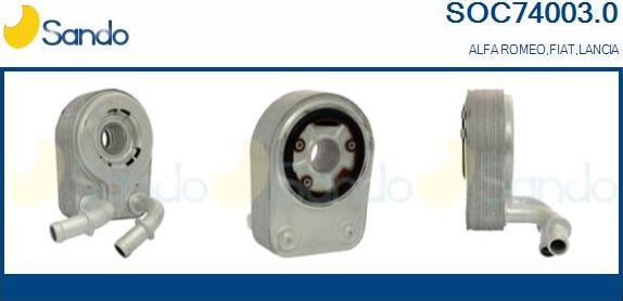 Sando SOC74003.0 - Radiatore olio, Olio motore www.autoricambi360.it