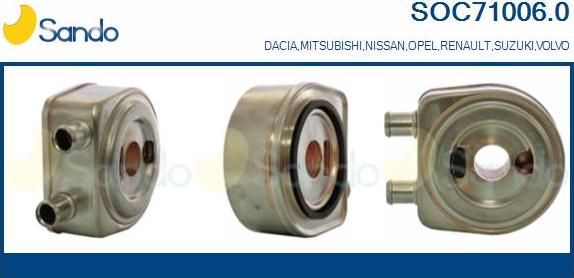 Sando SOC71006.0 - Radiatore olio, Olio motore www.autoricambi360.it