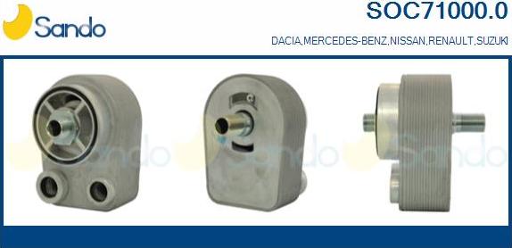 Sando SOC71000.0 - Radiatore olio, Olio motore www.autoricambi360.it