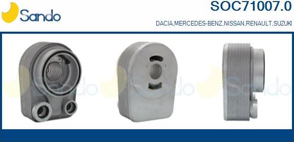 Sando SOC71007.0 - Radiatore olio, Olio motore www.autoricambi360.it