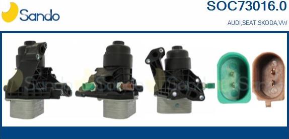 Sando SOC73016.0 - Radiatore olio, Olio motore www.autoricambi360.it