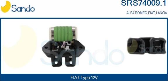 Sando SRS74009.1 - Resistore addizionale, Elettromotore-Ventola radiatore www.autoricambi360.it