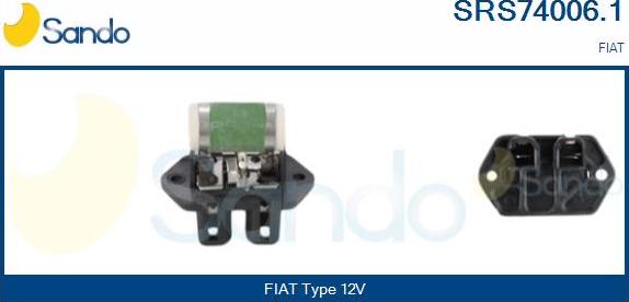 Sando SRS74006.1 - Resistore addizionale, Elettromotore-Ventola radiatore www.autoricambi360.it
