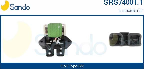 Sando SRS74001.1 - Resistore addizionale, Elettromotore-Ventola radiatore www.autoricambi360.it