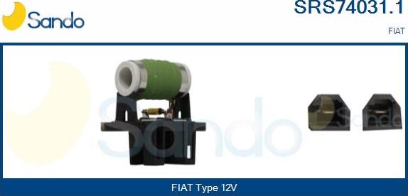 Sando SRS74031.1 - Resistore addizionale, Elettromotore-Ventola radiatore www.autoricambi360.it