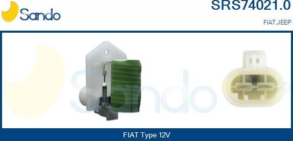 Sando SRS74021.0 - Resistore addizionale, Elettromotore-Ventola radiatore www.autoricambi360.it