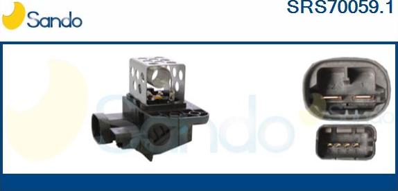 Sando SRS70059.1 - Resistore addizionale, Elettromotore-Ventola radiatore www.autoricambi360.it