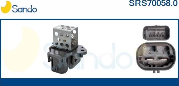 Sando SRS70058.0 - Resistore addizionale, Elettromotore-Ventola radiatore www.autoricambi360.it