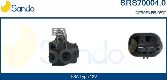 Sando SRS70004.0 - Resistore addizionale, Elettromotore-Ventola radiatore www.autoricambi360.it
