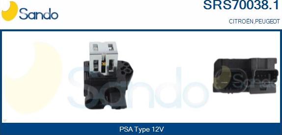 Sando SRS70038.1 - Resistore addizionale, Elettromotore-Ventola radiatore www.autoricambi360.it