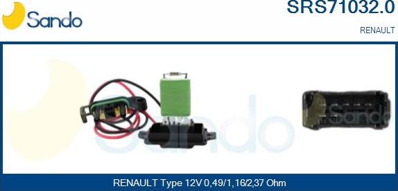 Sando SRS71032.0 - Resistenza, Ventilatore abitacolo www.autoricambi360.it