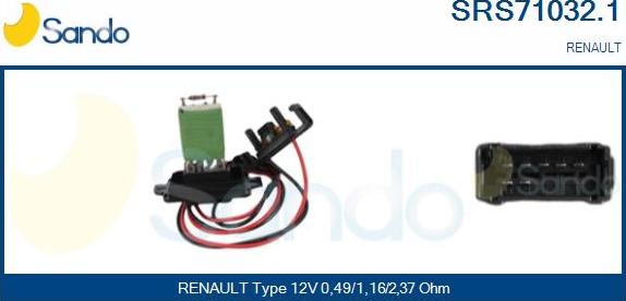 Sando SRS71032.1 - Resistenza, Ventilatore abitacolo www.autoricambi360.it
