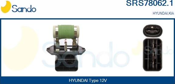 Sando SRS78062.1 - Resistore addizionale, Elettromotore-Ventola radiatore www.autoricambi360.it