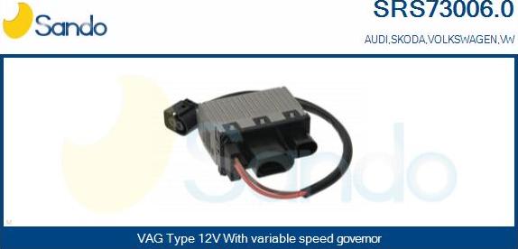 Sando SRS73006.0 - Resistore addizionale, Elettromotore-Ventola radiatore www.autoricambi360.it