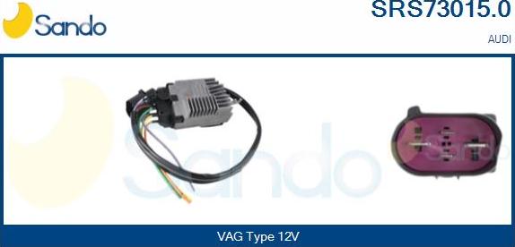 Sando SRS73015.0 - Resistore addizionale, Elettromotore-Ventola radiatore www.autoricambi360.it