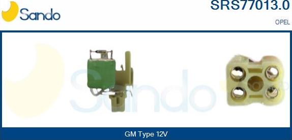 Sando SRS77013.0 - Resistore addizionale, Elettromotore-Ventola radiatore www.autoricambi360.it