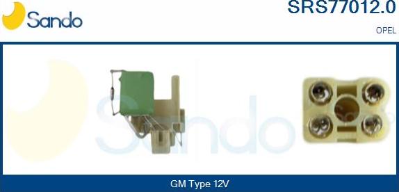 Sando SRS77012.0 - Resistore addizionale, Elettromotore-Ventola radiatore www.autoricambi360.it