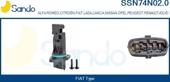 Sando SSN74N02.0 - Debimetro www.autoricambi360.it
