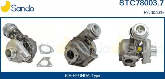 Sando STC78003.7 - Turbocompressore, Sovralimentazione www.autoricambi360.it