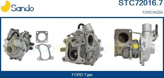 Sando STC72016.7 - Turbocompressore, Sovralimentazione www.autoricambi360.it