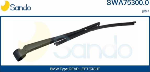 Sando SWA75300.0 - Braccio tergi, Pulizia cristalli www.autoricambi360.it