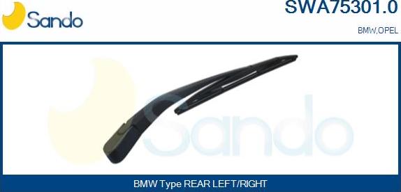 Sando SWA75301.0 - Braccio tergi, Pulizia cristalli www.autoricambi360.it
