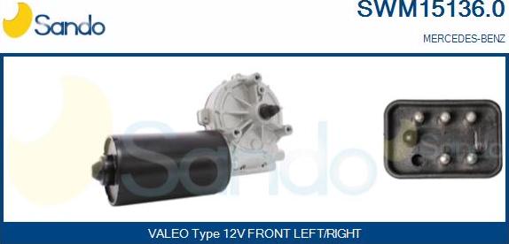 Sando SWM15136.0 - Motore tergicristallo www.autoricambi360.it