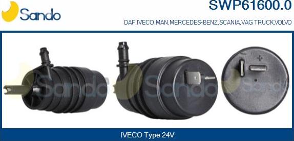Sando SWP61600.0 - Pompa acqua lavaggio, Pulizia cristalli www.autoricambi360.it