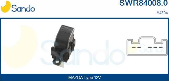 Sando SWR84008.0 - Interruttore, Alzacristallo www.autoricambi360.it
