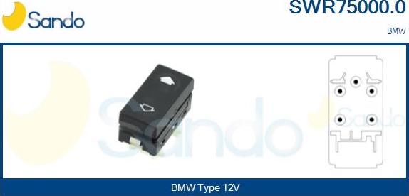 Sando SWR75000.0 - Interruttore, Alzacristallo www.autoricambi360.it