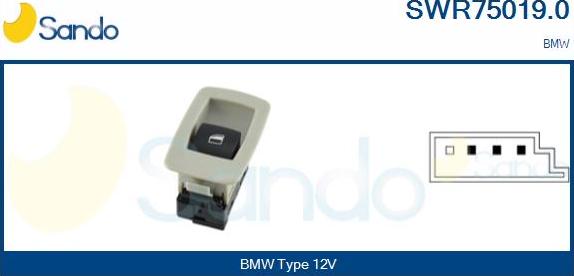 Sando SWR75019.0 - Interruttore, Alzacristallo www.autoricambi360.it
