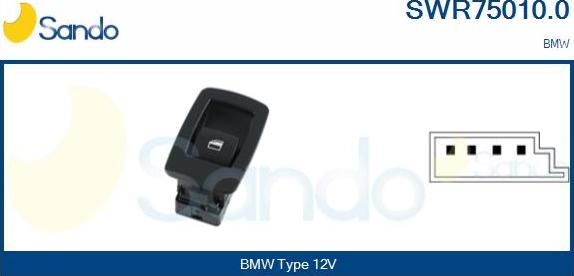 Sando SWR75010.0 - Interruttore, Alzacristallo www.autoricambi360.it