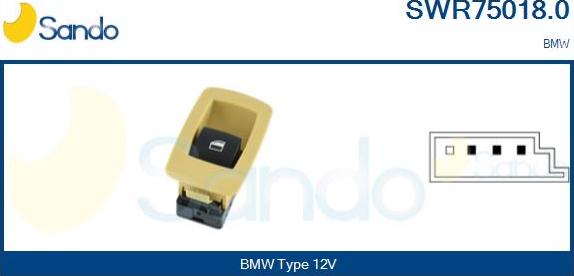 Sando SWR75018.0 - Interruttore, Alzacristallo www.autoricambi360.it