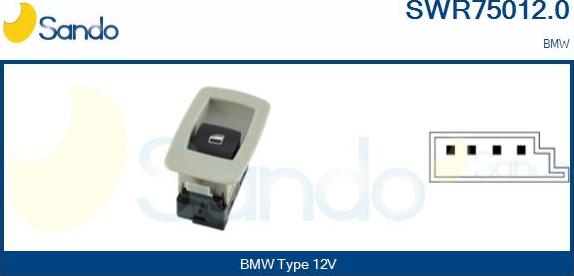 Sando SWR75012.0 - Interruttore, Alzacristallo www.autoricambi360.it