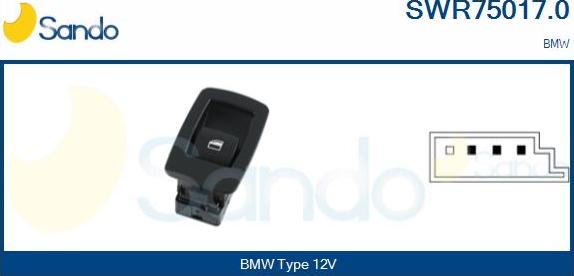 Sando SWR75017.0 - Interruttore, Alzacristallo www.autoricambi360.it