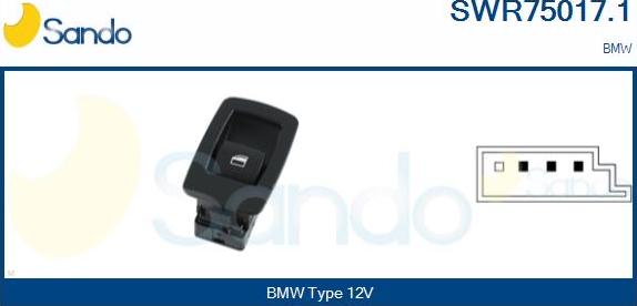 Sando SWR75017.1 - Interruttore, Alzacristallo www.autoricambi360.it