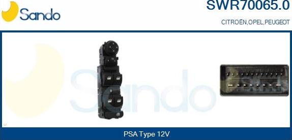 Sando SWR70065.0 - Interruttore, Alzacristallo www.autoricambi360.it