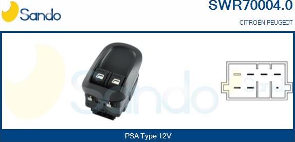 Sando SWR70004.0 - Interruttore, Alzacristallo www.autoricambi360.it
