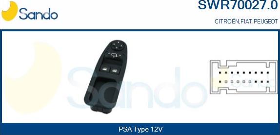 Sando SWR70027.0 - Interruttore, Alzacristallo www.autoricambi360.it