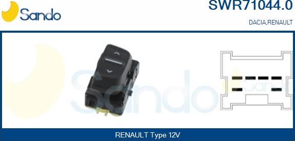 Sando SWR71044.0 - Interruttore, Alzacristallo www.autoricambi360.it