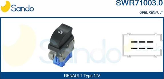 Sando SWR71003.0 - Interruttore, Alzacristallo www.autoricambi360.it