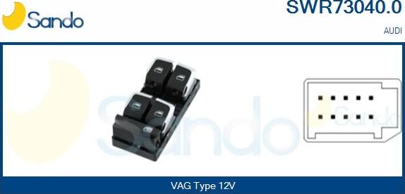 Sando SWR73040.0 - Interruttore, Alzacristallo www.autoricambi360.it
