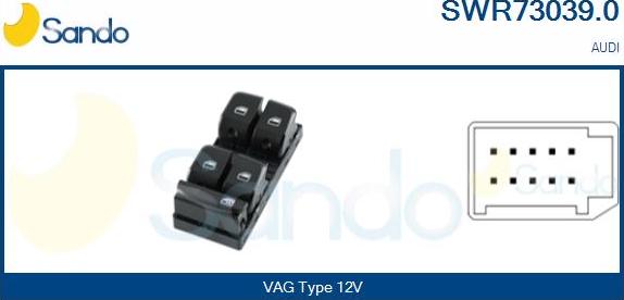 Sando SWR73039.0 - Interruttore, Alzacristallo www.autoricambi360.it