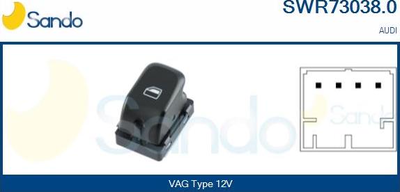 Sando SWR73038.0 - Interruttore, Alzacristallo www.autoricambi360.it