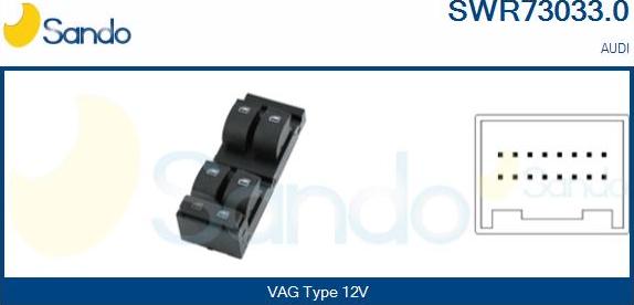 Sando SWR73033.0 - Interruttore, Alzacristallo www.autoricambi360.it