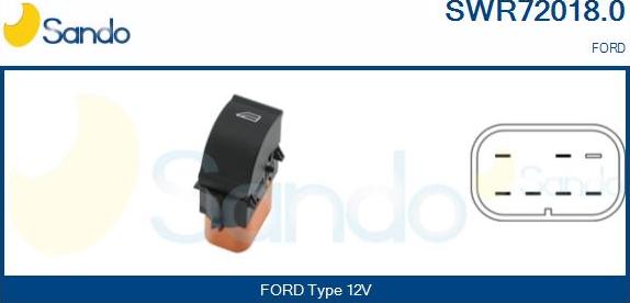 Sando SWR72018.0 - Interruttore, Alzacristallo www.autoricambi360.it